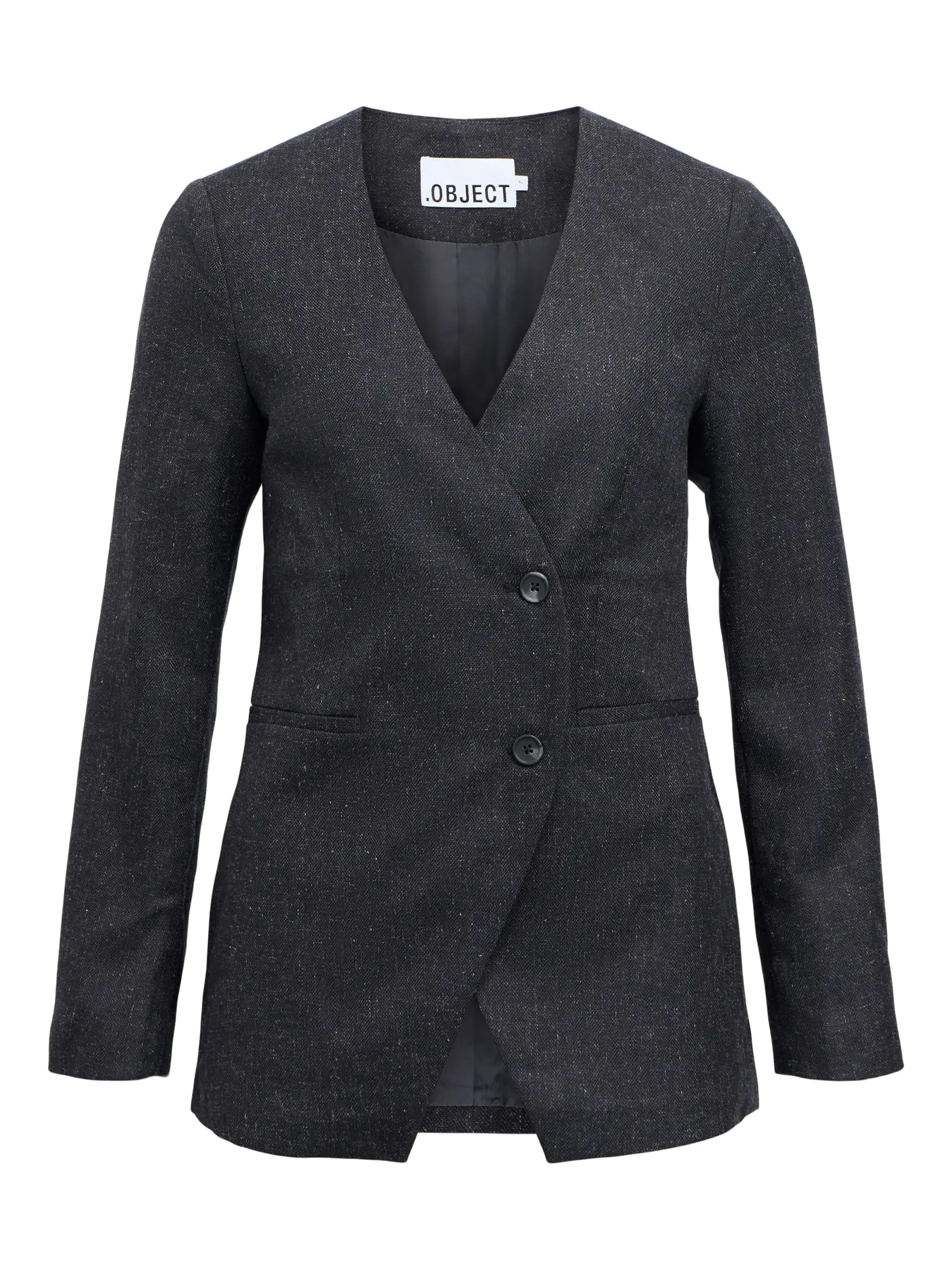 Bea L/S Blazer - Dark Grey Melange